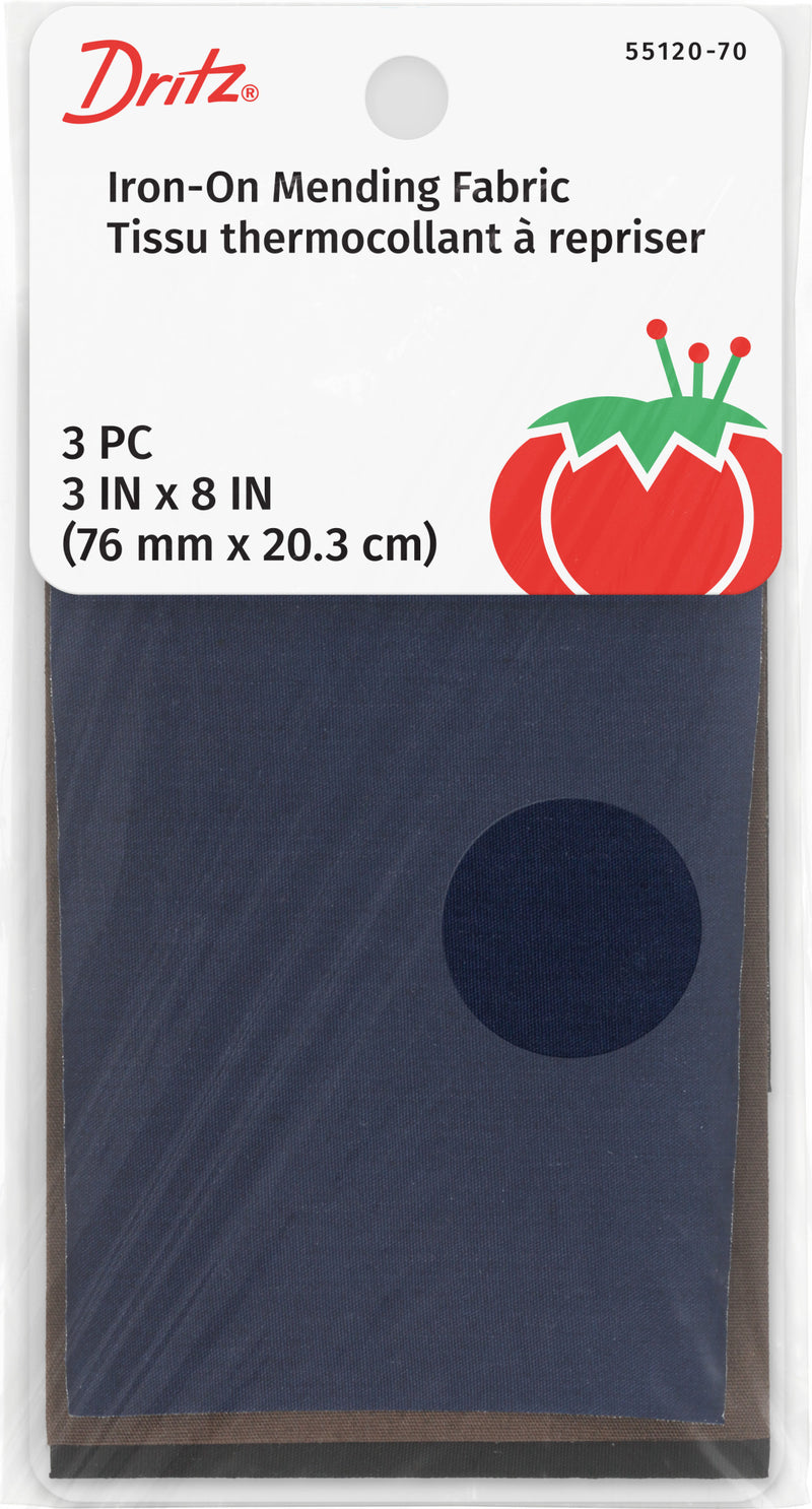Load image into Gallery viewer, 55120-70|Dritz Iron-On Mending Fabric, 3" x 8", Dark Colors