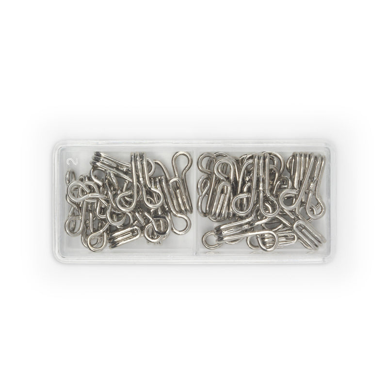 Load image into Gallery viewer, 90-3-65|Dritz Hooks & Eyes, 14 pc, Nickel, Size 3