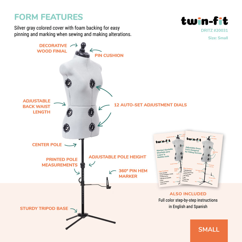 Load image into Gallery viewer, 20031|Dritz Twin-Fit Adjustable Dress Form, Small