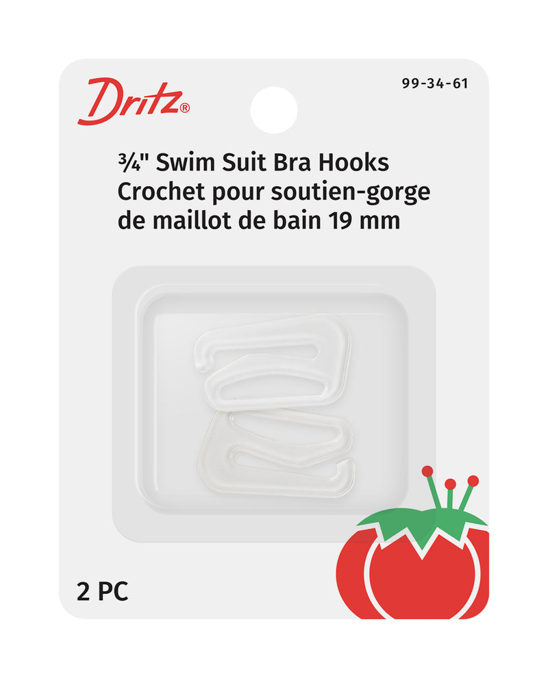 Load image into Gallery viewer, 99-34-61|Dritz 3/4" Swim Suit Bra Hooks, 2 pc, Clear