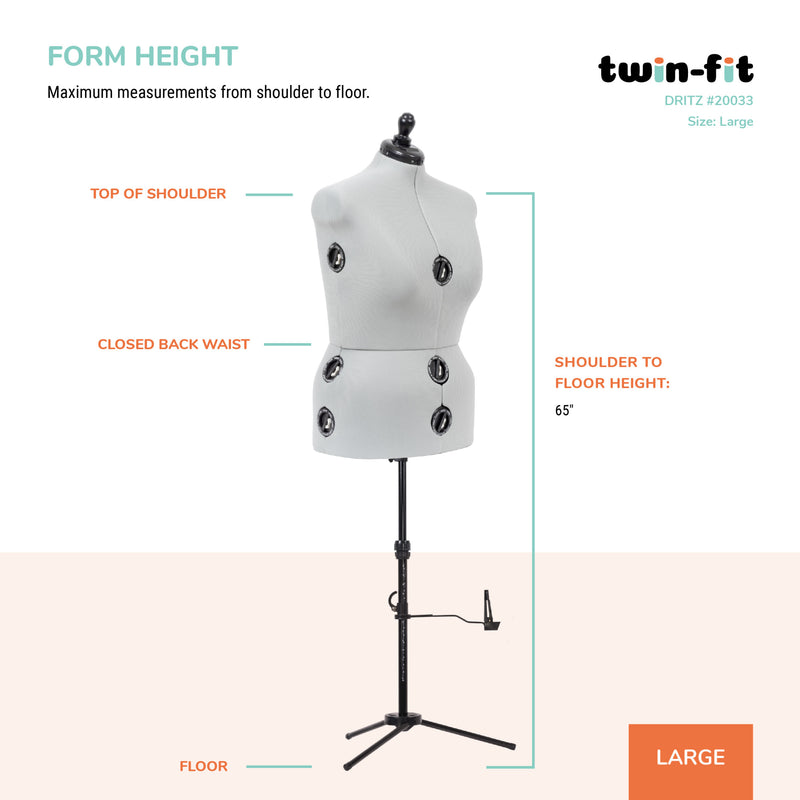 Load image into Gallery viewer, 20033|Dritz Twin-Fit Adjustable Dress Form, Large