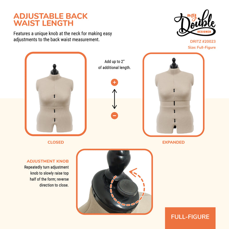 Load image into Gallery viewer, 20023|Dritz My Double Designer Adjustable Dress Form, Full-Figure