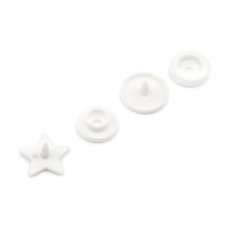 Load image into Gallery viewer, 984-S-9|Dritz Plastic Color Star Snaps, 12 Sets, White