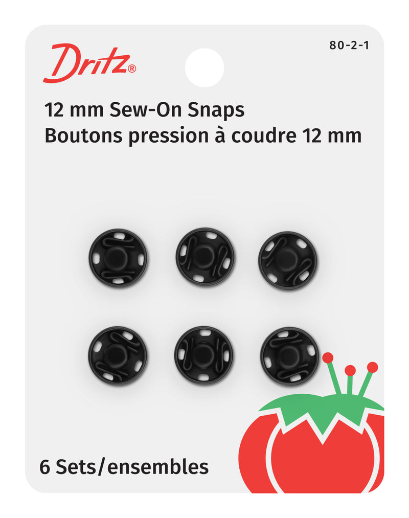 Cargue la imagen en el visor de la galería, 80-2-1|Dritz Snap Fasteners, 6 Sets, Black