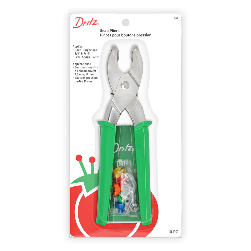 Load image into Gallery viewer, 16P|Dritz Snap Pliers for 3/8" Open-Ring & 7/16" Pearl Snaps, Green