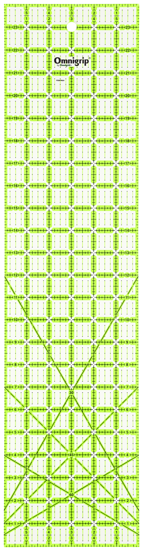 Cargue la imagen en el visor de la galería, RN24|Omnigrid Omnigrip Non-Slip Rectangle Ruler, Neon, 6" x 24"
