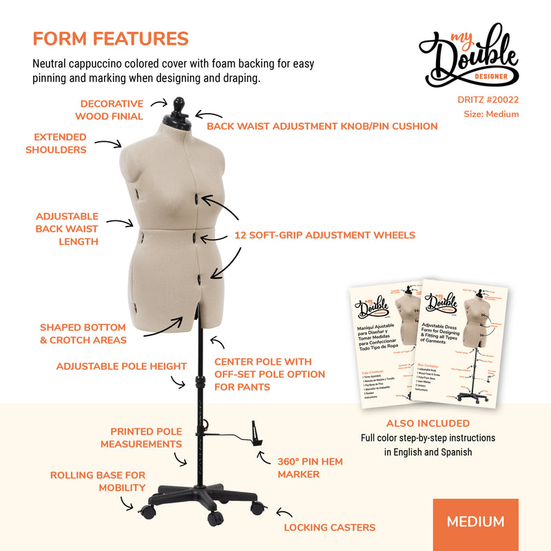 Load image into Gallery viewer, 20022|Dritz My Double Designer Adjustable Dress Form, Medium