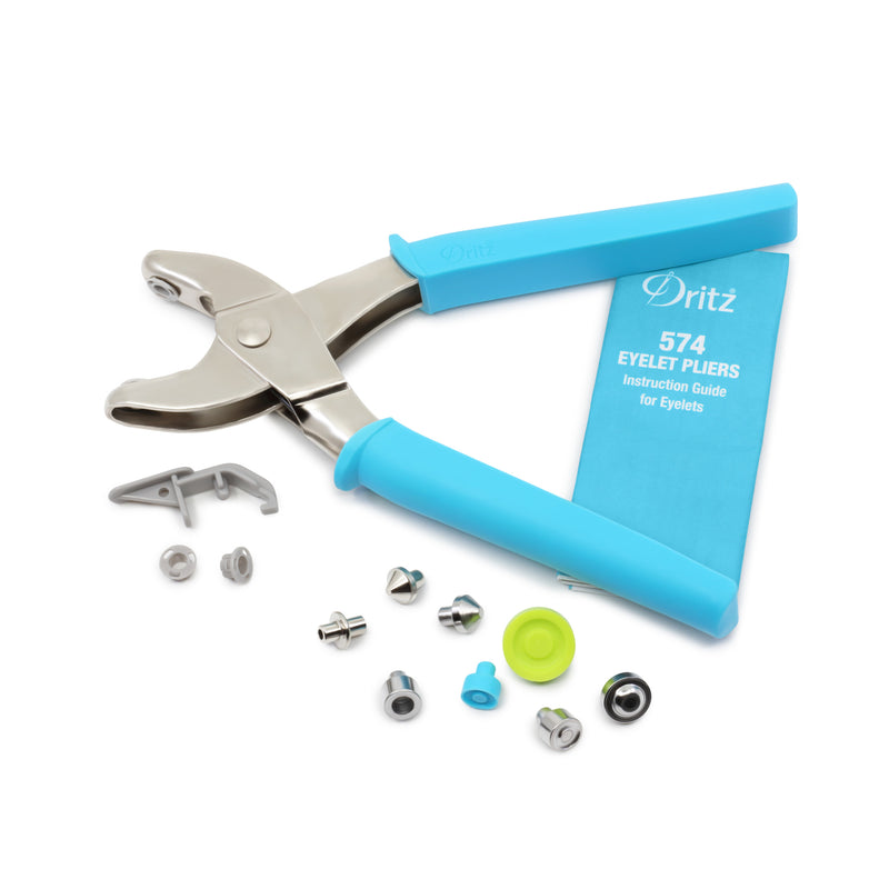 Cargue la imagen en el visor de la galería, 574|Dritz Eyelet Pliers for 5/32" & 1/4" Eyelets, Turquoise