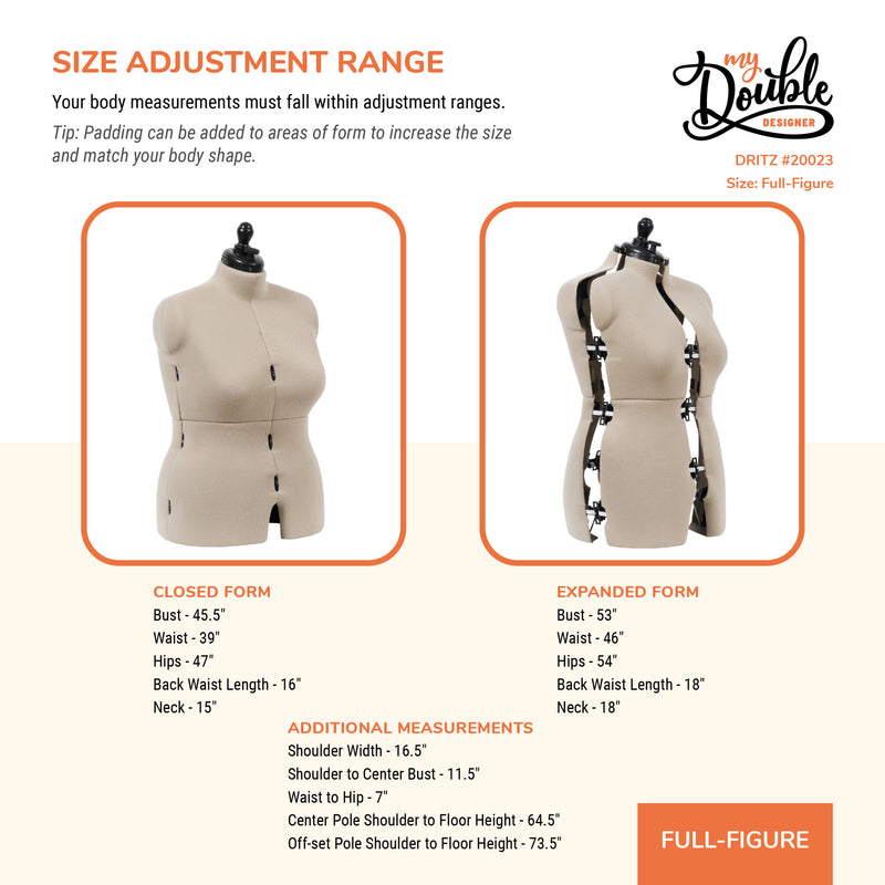 Load image into Gallery viewer, 20023|Dritz My Double Designer Adjustable Dress Form, Full-Figure