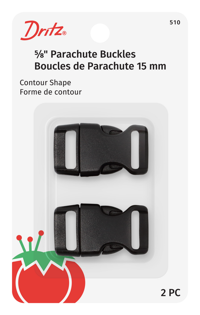 Load image into Gallery viewer, 510|Dritz 5/8" Parachute Buckles, Black, 2 pc