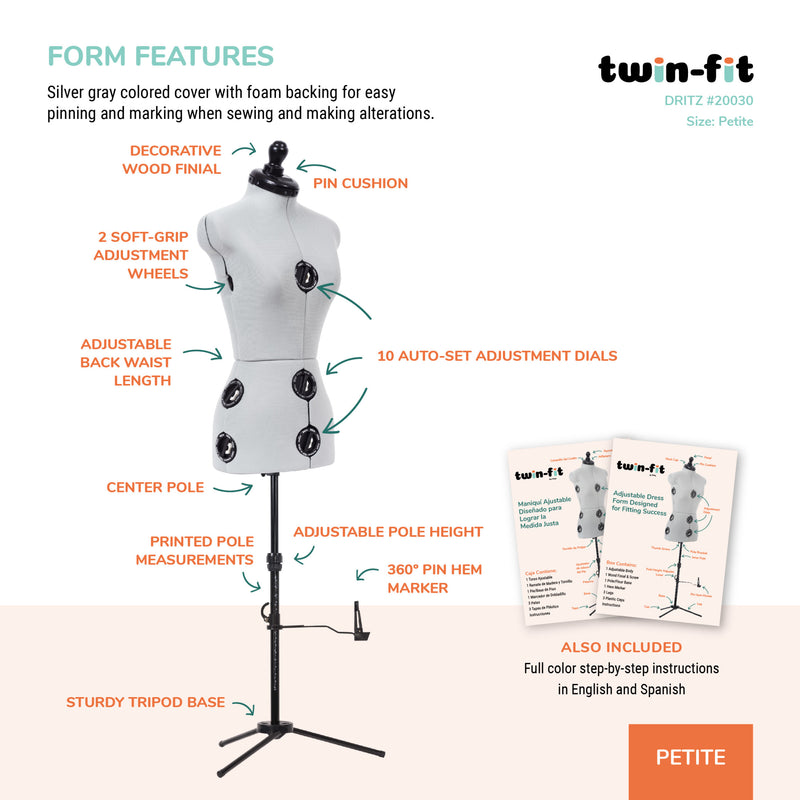 Load image into Gallery viewer, 20030|Dritz Twin-Fit Adjustable Dress Form, Petite