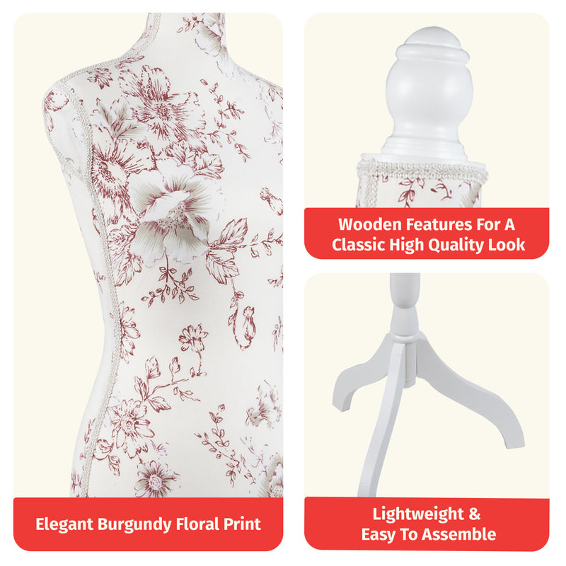 Load image into Gallery viewer, 653158|Dritz Dress Form Mannequin, Floral Print, US Size 6