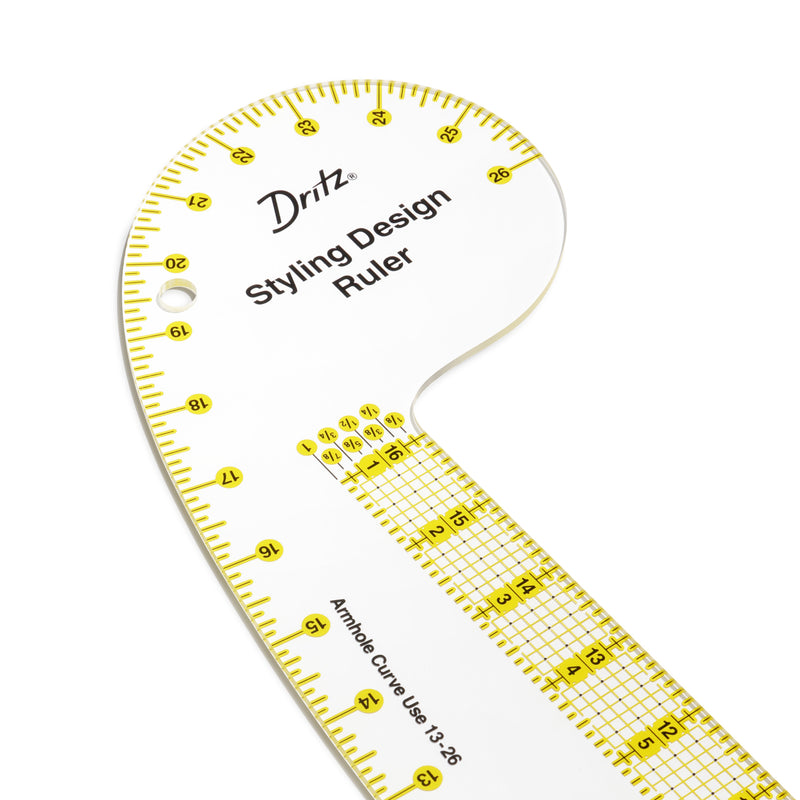 Cargue la imagen en el visor de la galería, 852|Dritz Styling Design Ruler with How-To Illustrations