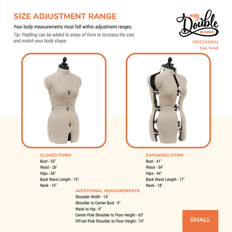 Load image into Gallery viewer, 20021|Dritz My Double Designer Adjustable Dress Form, Small