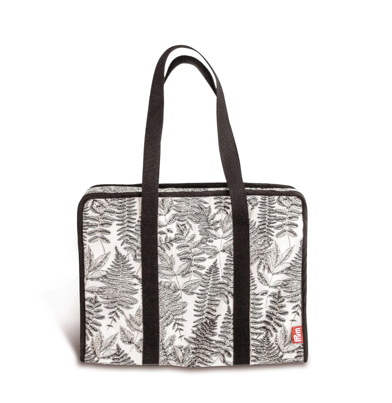 Load image into Gallery viewer, 612075|Prym All-in-One Craft Organizer Bag, Monochrome Leaves