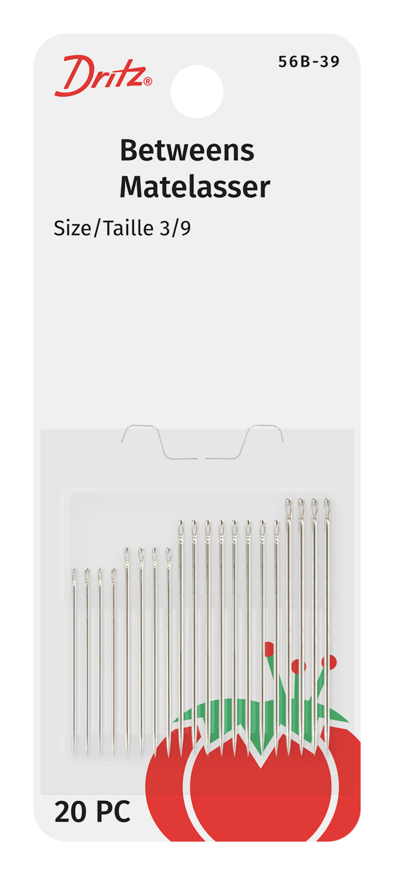 Cargue la imagen en el visor de la galería, 56B-39|Dritz Quilting Between Hand Needles, Size 3/9, 20 pc