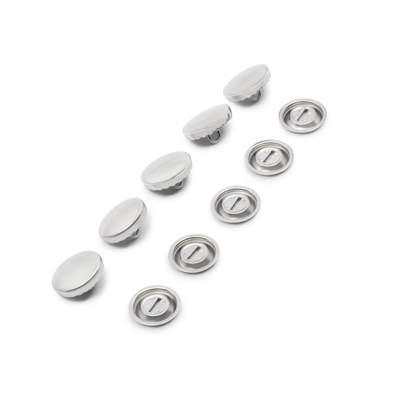 Load image into Gallery viewer, 213-24|Dritz 5/8" Half Ball Cover Buttons, 5 pc, Nickel
