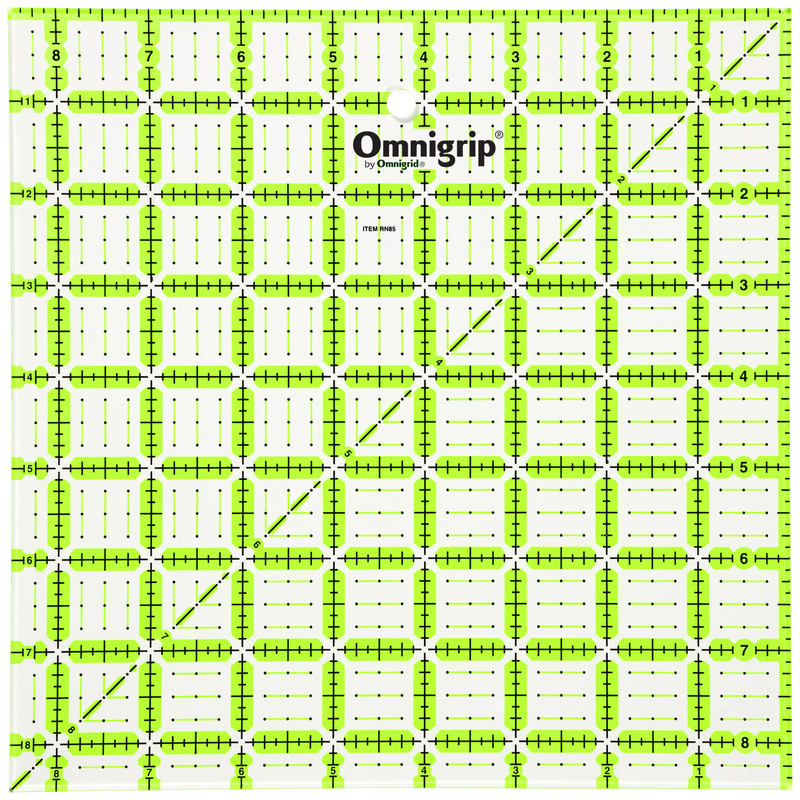 Load image into Gallery viewer, RN85|Omnigrid Omnigrip Neon Square Ruler, 8-1/2" x 8-1/2"