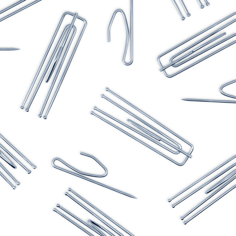 Load image into Gallery viewer, 44323|Dritz Short Neck Pleater Hooks, Silver, 14 pc