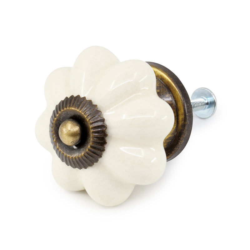 Load image into Gallery viewer, 47016|Dritz Ceramic Scallop Knob, Cream
