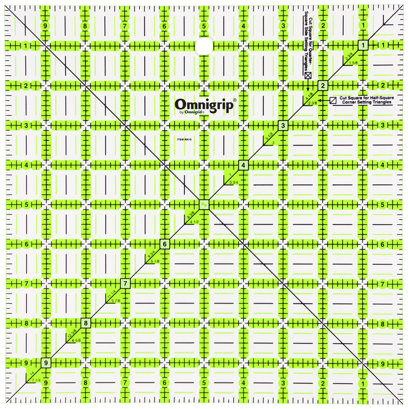 Load image into Gallery viewer, RN10|Omnigrid Omnigrip Neon Square Ruler, 10" x 10"
