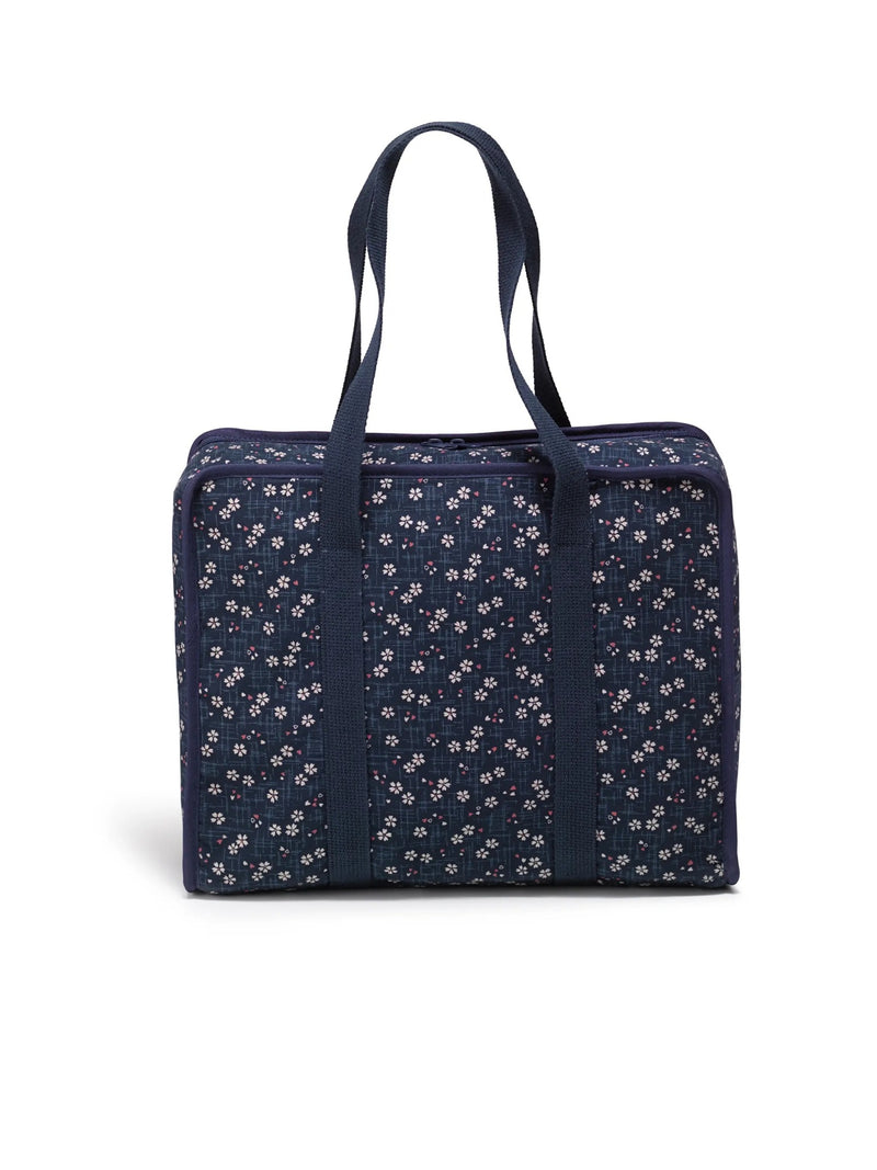 Load image into Gallery viewer, 612642|Prym All-in-One Craft Organizer Bag, Navy Sakura Floral