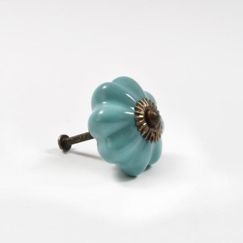 Load image into Gallery viewer, 47043|Dritz Ceramic Scallop Knob, Turquoise