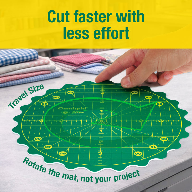 Cargue la imagen en el visor de la galería, 8WGR|Omnigrid 360 ROTATING CUTTING MAT, 8"