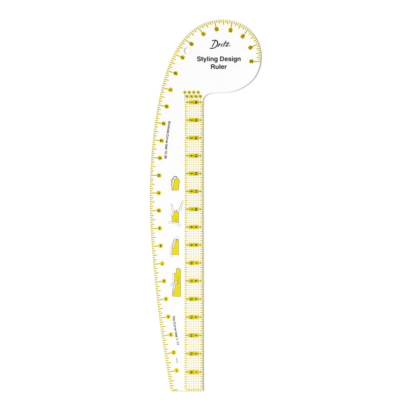 Cargue la imagen en el visor de la galería, 855|Dritz Design Ruler Trio, 3 Sewing Rulers, Clear