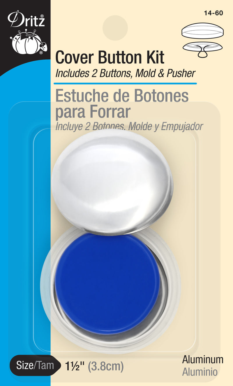 Cargue la imagen en el visor de la galería, 14-60|Dritz 1-1/2" Cover Button Kit, Nickel