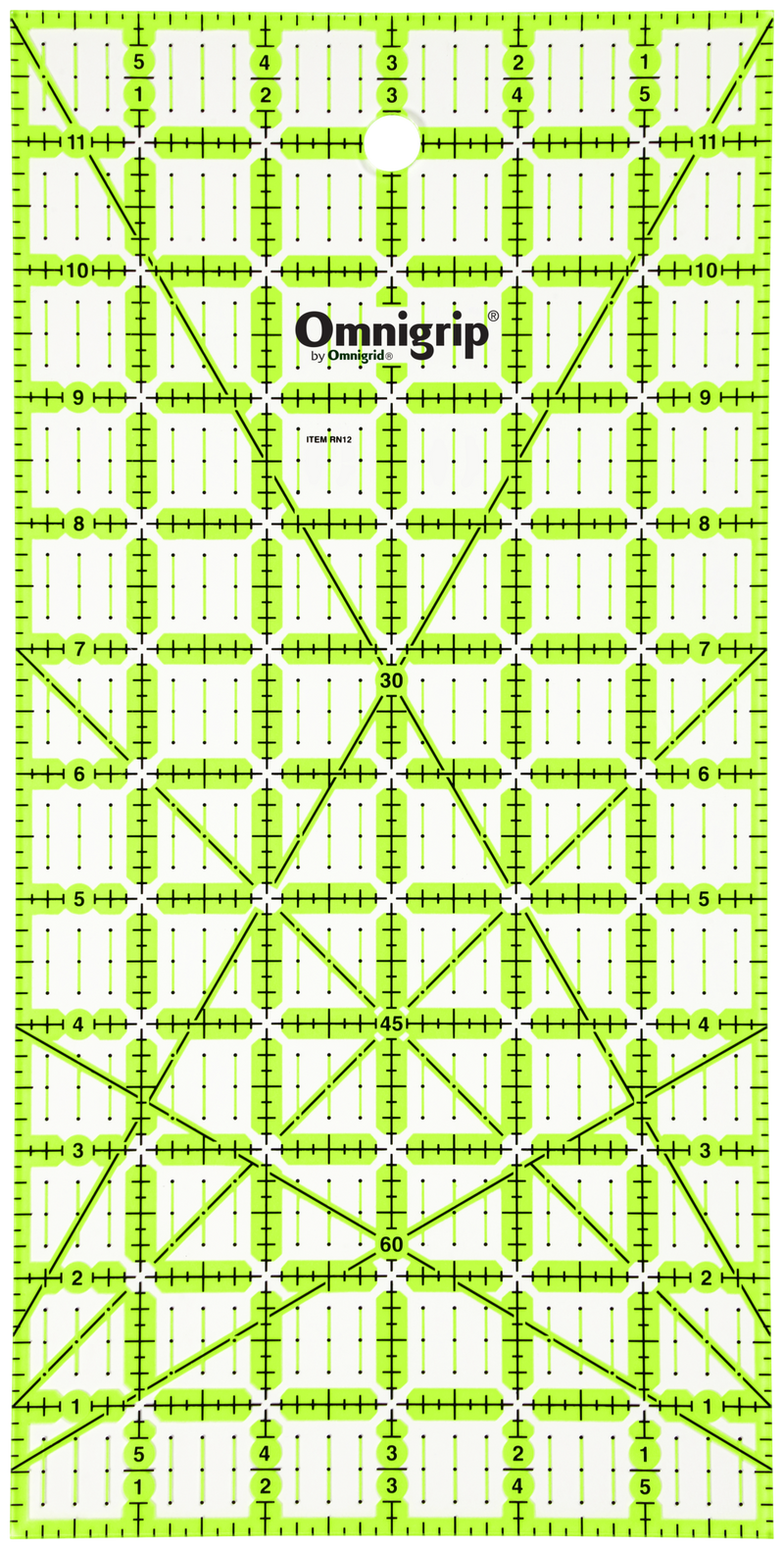 Cargue la imagen en el visor de la galería, RN12|Omnigrid Omnigrip Neon Rectangle Ruler, 6" x 12"