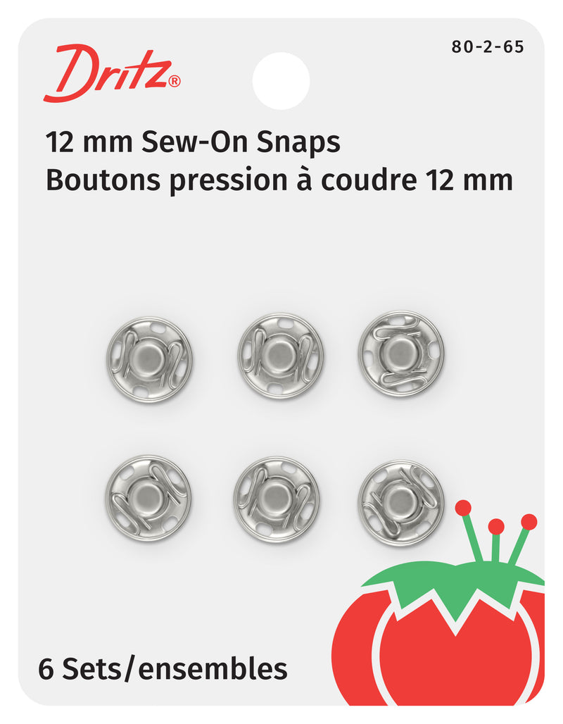 Cargue la imagen en el visor de la galería, 80-2-65|Dritz Snap Fasteners, 6 Sets, Nickel