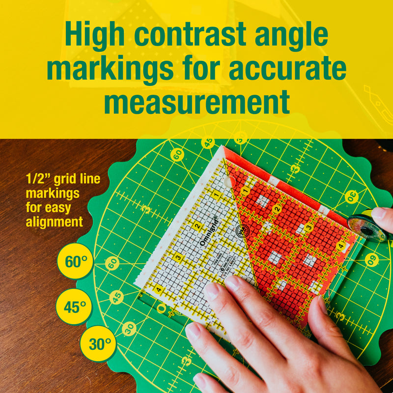 Cargue la imagen en el visor de la galería, 8WGR|Omnigrid 360 ROTATING CUTTING MAT, 8"