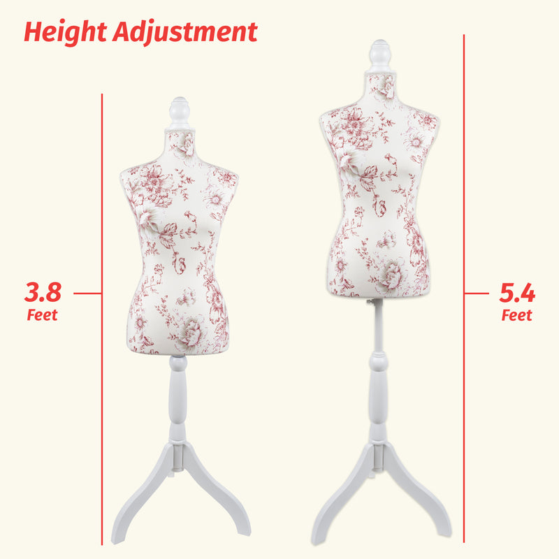 Load image into Gallery viewer, 653158|Dritz Dress Form Mannequin, Floral Print, US Size 6