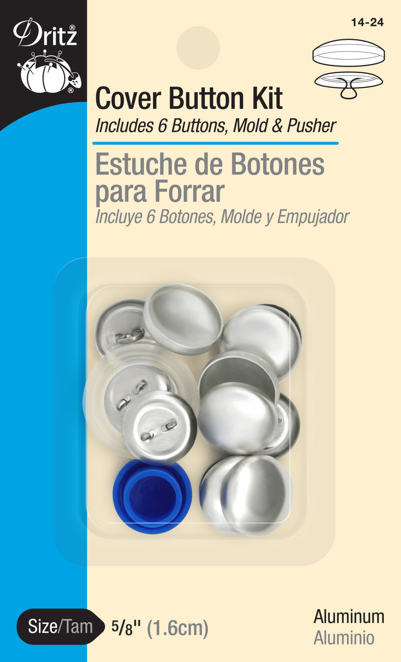 Cargue la imagen en el visor de la galería, 14-24|Dritz 5/8" Cover Button Kit, Nickel