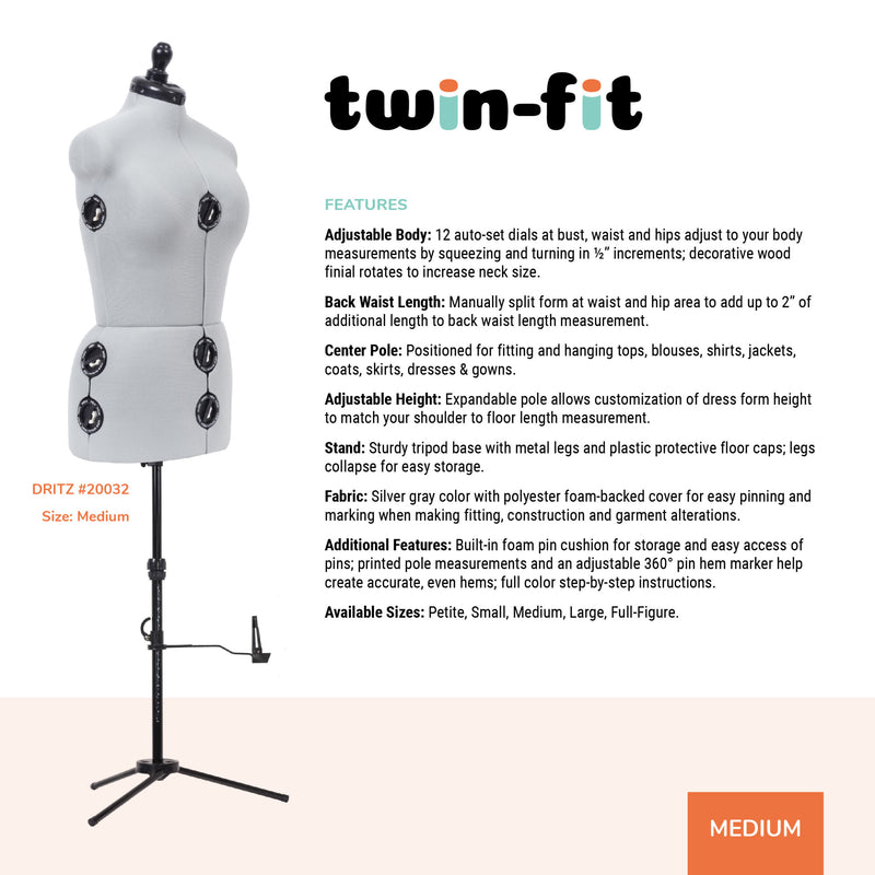 Load image into Gallery viewer, 20032|Dritz Twin-Fit Adjustable Dress Form, Medium