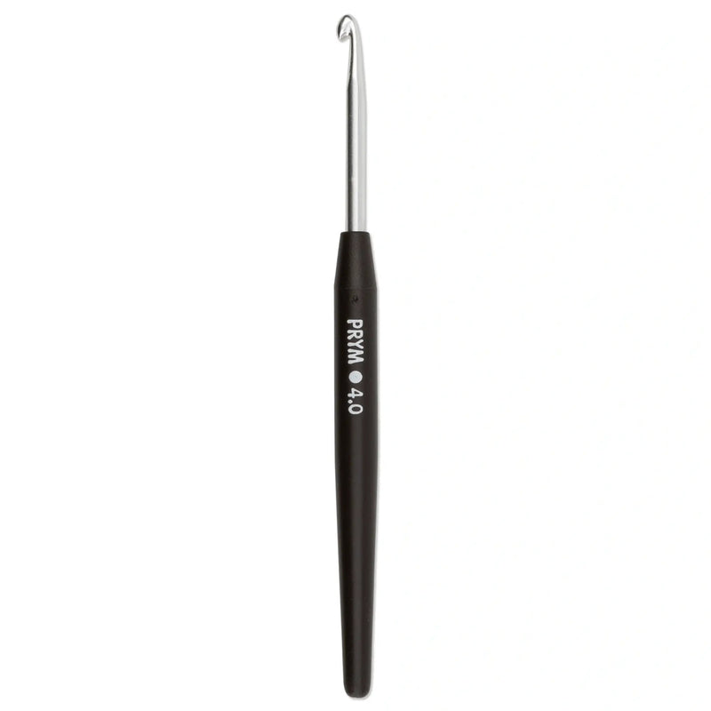 Load image into Gallery viewer, 195176|Prym 6" Crochet Hook, Aluminum with Soft Grip, 4mm