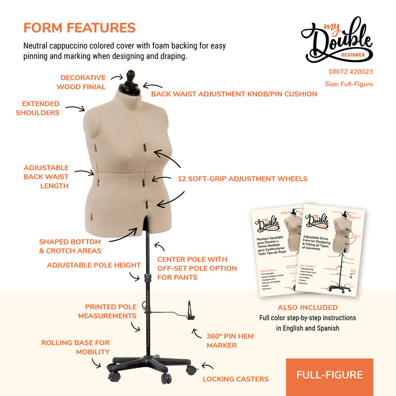 Load image into Gallery viewer, 20023|Dritz My Double Designer Adjustable Dress Form, Full-Figure