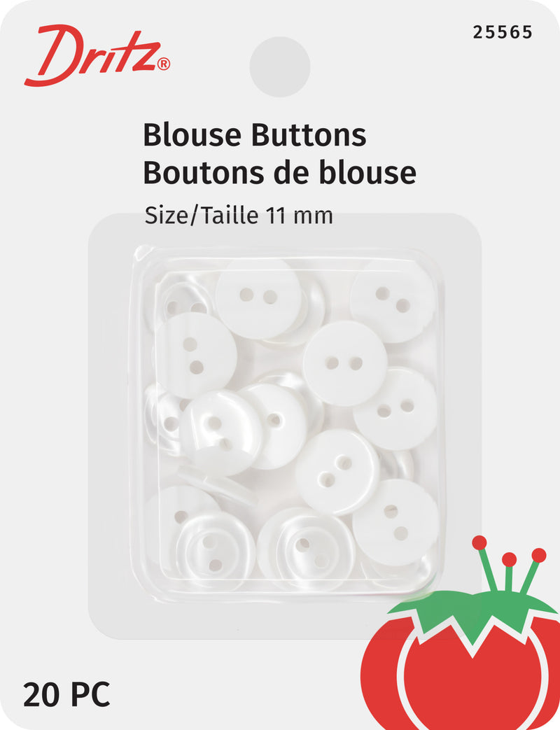 Load image into Gallery viewer, 25565|Dritz Blouse Buttons, White Pearl, 11mm, 20 PC