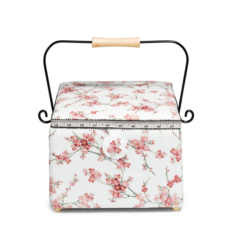 Cargue la imagen en el visor de la galería, 612057|Prym Square Sewing Basket, Large, White Floral
