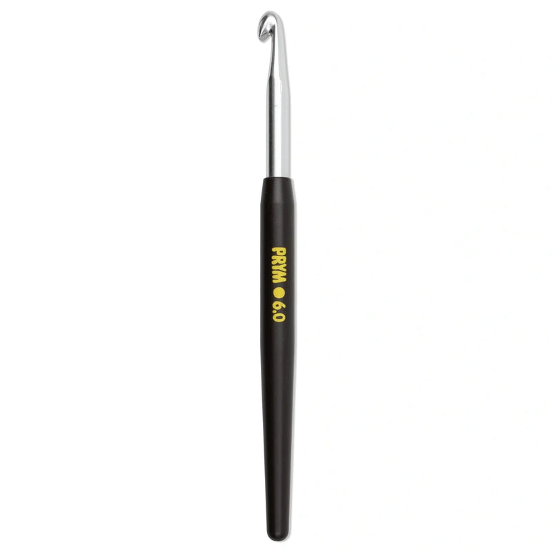 Load image into Gallery viewer, 195179|Prym 6" Crochet Hook, Aluminum with Soft Grip, 6mm