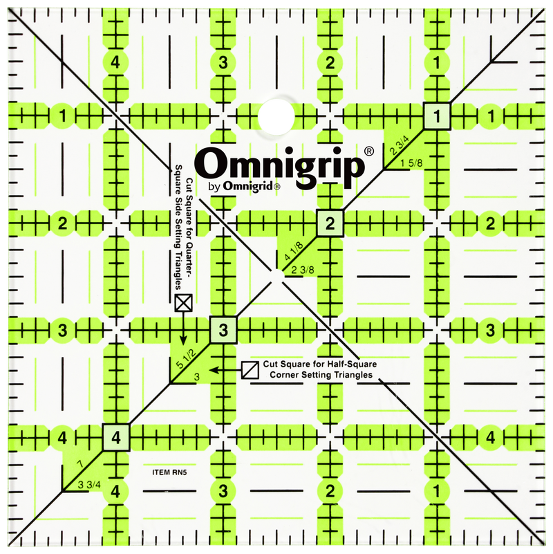 Load image into Gallery viewer, RN5|Omnigrid Omnigrip Neon Square Ruler, 5" x 5"