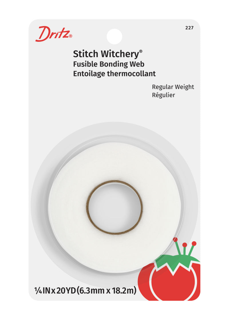 Load image into Gallery viewer, 227|Dritz 1/4" Stitch Witchery Fusible Bonding Web, Regular Weight, White, 20 yd