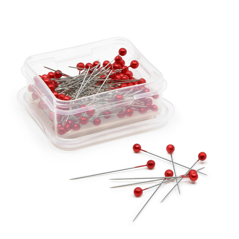 Load image into Gallery viewer, 68-6|Dritz 1-1/2" Long Pearlized Pins, Red, 100 pc