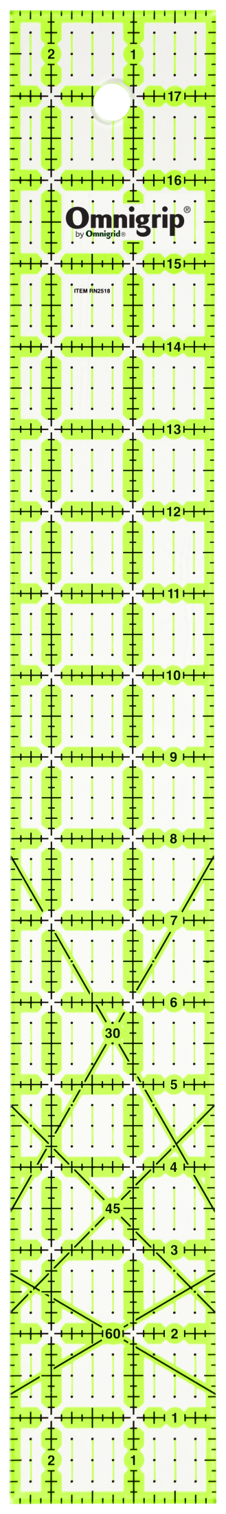 Cargue la imagen en el visor de la galería, RN2518|Omnigrid Omnigrip Neon Rectangle Ruler, 2-1/2" x 18"
