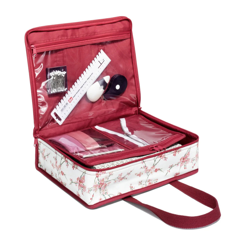Load image into Gallery viewer, 612059|Prym All-in-One Craft Organizer Bag, White Floral