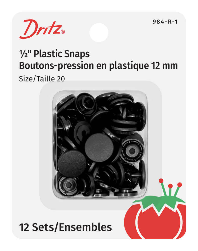 Cargue la imagen en el visor de la galería, 984-R-1|Dritz Plastic Color Snaps, 12 Sets, Black