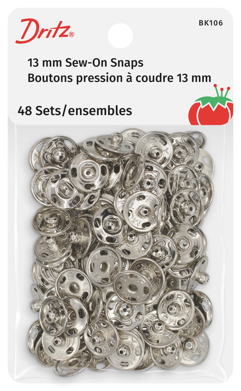 Load image into Gallery viewer, BK106|Dritz Sew-On Snaps, 48 Sets, Size 3, Nickel