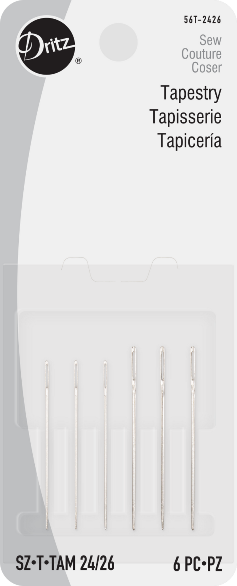 Cargue la imagen en el visor de la galería, 56T2426|Dritz Tapestry Hand Needles, Size 24/26, 6 pc