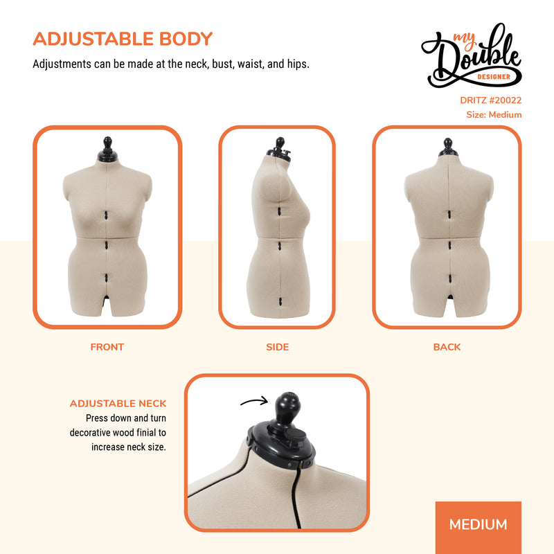 Load image into Gallery viewer, 20022|Dritz My Double Designer Adjustable Dress Form, Medium
